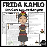 Frida Kahlo Biography Hispanic Heritage Reading Comprehens