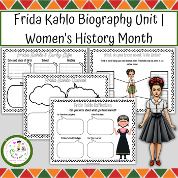 Preview of Frida Kahlo Biography Unit | Women's History Month