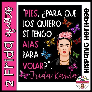 Preview of Frida Kahlo Bulletin Board Inspirational Quotes - Spanish