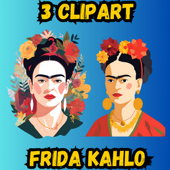 Preview of Frida Kahlo CLIPART Mexican Cinco De Mayo Clip Art Posters HIGH QUALITY