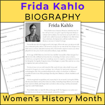 Preview of Frida Kahlo: Celebrating Women's History Month