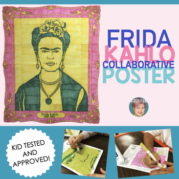 Preview of Frida Kahlo Collaborative Poster | Great Hispanic Heritage Month Activity!