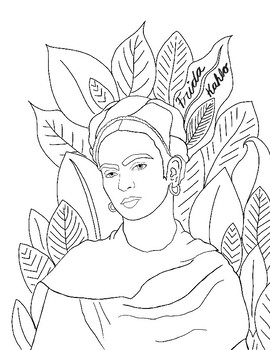 Frida Kahlo Coloring Page by Elementary Art with Sarah | TPT