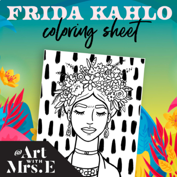 Preview of Frida Kahlo Coloring Sheet