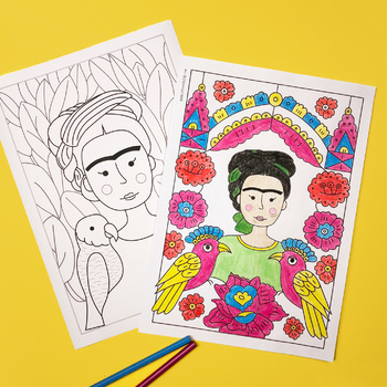 selfportrait coloring page worksheets  teaching resources