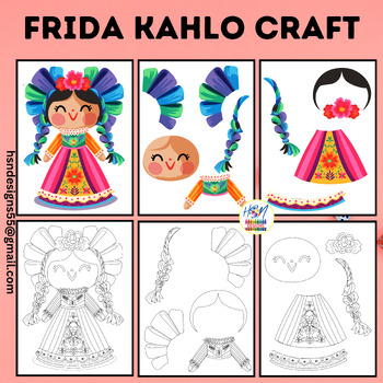 Preview of Frida Kahlo Craft: Hispanic Heritage Month clipart, Womens History Month