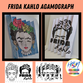 Preview of Frida Kahlo Craft Hispanic Heritage Month Activities Agamograph, Cinco de Mayo