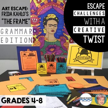 Preview of Frida Kahlo Escape Room (Grammar Review) | Great Art Integration Project!