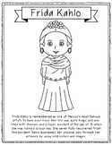 Frida Kahlo | Famous Artist Coloring Page Activity | Art H