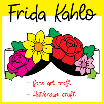 Preview of Frida Kahlo Hat/Crown Craft | Hispanic Heritage Month | Make a Frida Flower Vase