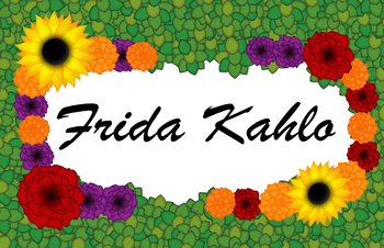 Preview of Frida Kahlo - Label Poster (with leaves)