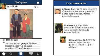 Preview of Frida Kahlo Lesson Bundle with Instagram Posts (Ser/Tener/Adjectives)