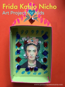 Preview of Frida Kahlo Nicho Shadowbox Art Project Lesson Plan