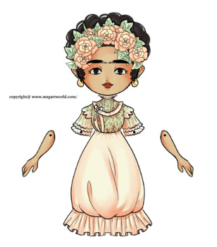 Preview of Frida Kahlo Paper Doll (Full Color)