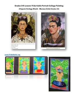 Preview of Frida Kahlo Portrait Collage with Stencils