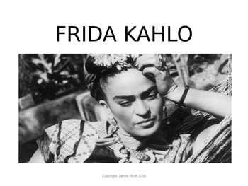 Preview of Frida Kahlo Presentation and Self-Portrait Spanish Project