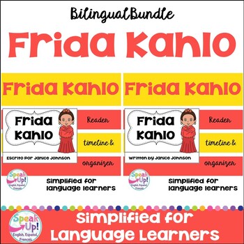 Preview of Frida Kahlo Readers & timelines in English & Spanish | Bilingual bundle