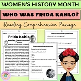 Frida Kahlo: Reading Comprehension Passage -  Women's Hist