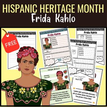 Preview of Frida Kahlo Research Report Pennants and Posters Freebie