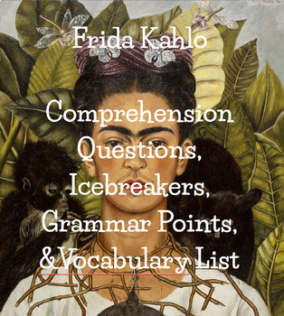 Preview of Frida Kahlo Spanish Novel Unit Resources