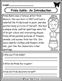 Frida Kahlo: Women's History Month Reading Comprehension P
