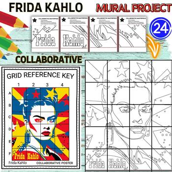 Preview of Frida Kahlo collaboration poster Mural project Hispanic Heritage|Women’s History