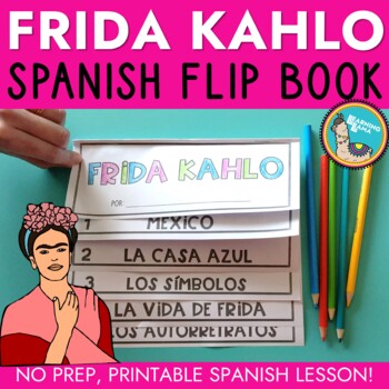 Preview of Frida Kahlo for Kids - Spanish Flip Book