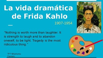 Preview of Frida Kahlo biography ppt (totalmente en espanol)