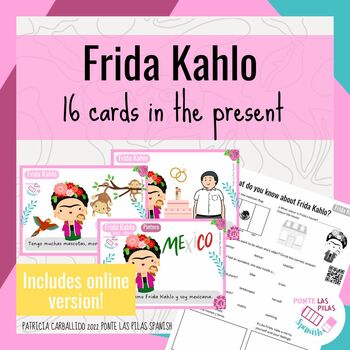 Preview of Frida Kahlo's life - present tense in Spanish for children
