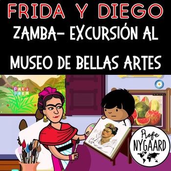 Preview of Frida y Diego: Zamba- Excursión al Museo de Bellas Artes Cartoon