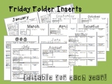 Friday Folder weekly behavior inserts