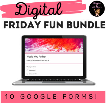 Preview of Friday Fun, Morning Work, or Early Finisher Bundle! | 10 Google Forms