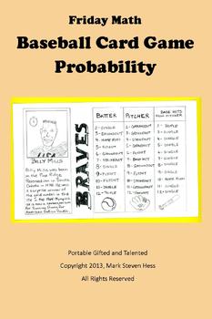 Preview of Friday Math -- Baseball Card Probability Game