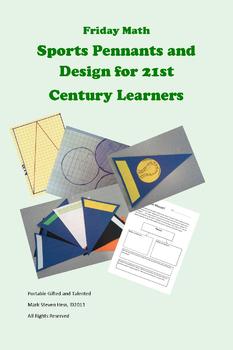 Preview of Friday Math -- Sports Pennants Geometry Design for 21st Century Learners