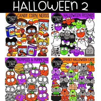 Preview of Halloween Clipart 2 Bundle {Creative Clips Clipart}