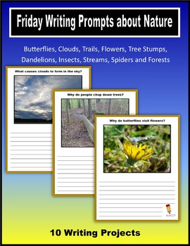 Preview of Friday - Writing Prompts about Nature