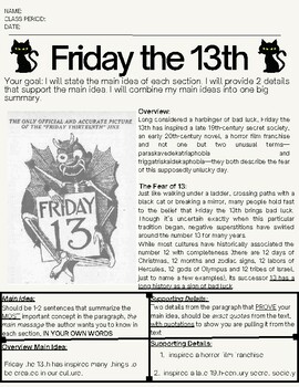 Friday the 13th Facts, Worksheets & Origin For Kids