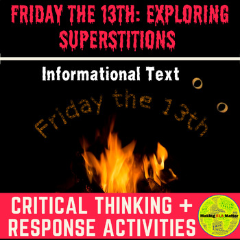 Preview of Friday the 13th - Informational Text Activities for Secondary ELA