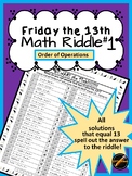 Friday the 13th Math Riddle: Order of Operations