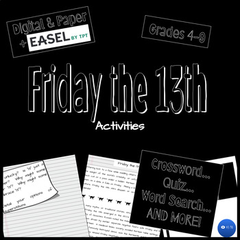 Preview of Friday the 13th NO PREP Passage & Activities