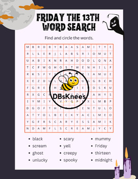 Friday the 13th Word Scramble - WordMint