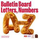 Fried Chicken Letters Clipart | Bulletin Board Letters for