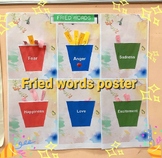 Fried words of Emotions, boxes, Sensation vocabulary cards
