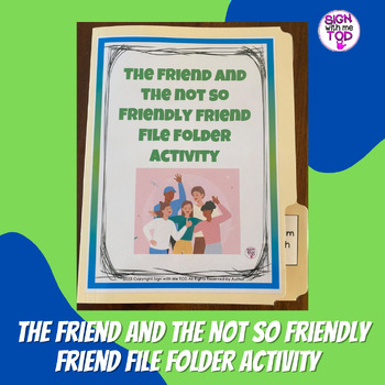 Preview of True Friend File Folder Activity