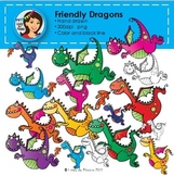 Friendly Dragons Clipart