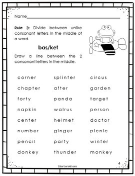 SYLLABLES: Syllables Activity, Syllables Practice, Syllables Rules