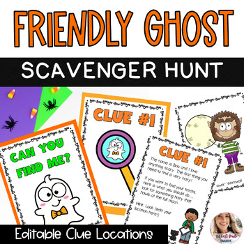 Preview of Friendly Ghost Halloween Scavenger Hunt 