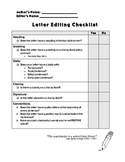 Friendly Letter Editing Checklist