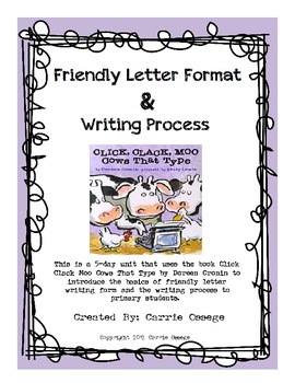 Preview of Friendly Letter Format & Writing Process