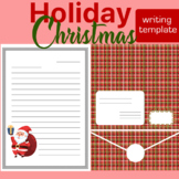 Friendly Letter Holiday Themed Writing Paper Foldable Chri